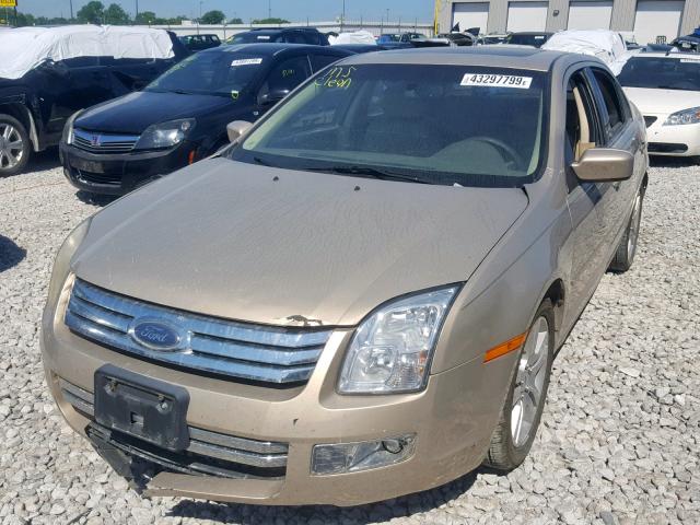 3FAFP08Z86R127585 - 2006 FORD FUSION SEL GOLD photo 2