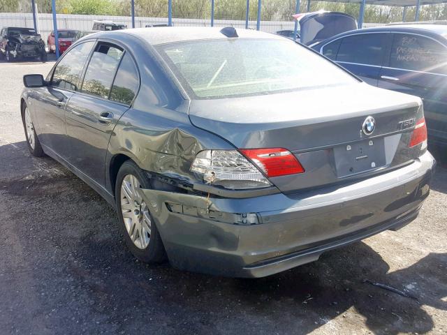 WBAHL83587DT07948 - 2007 BMW 750 I GRAY photo 3