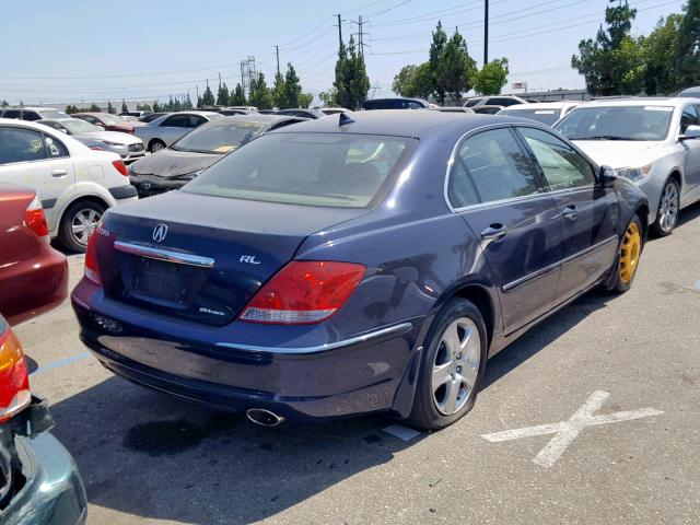 JH4KB16535C012367 - 2005 ACURA RL BLUE photo 4