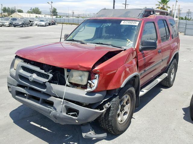 5N1ED28T41C541889 - 2001 NISSAN XTERRA XE RED photo 2