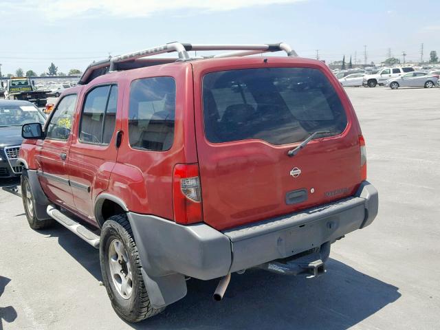 5N1ED28T41C541889 - 2001 NISSAN XTERRA XE RED photo 3