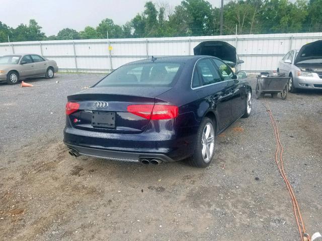 WAUKGAFL8GA007727 - 2016 AUDI S4 PRESTIG BLUE photo 4