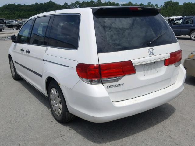 5FNRL38168B509861 - 2008 HONDA ODYSSEY LX WHITE photo 3