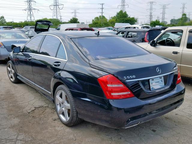 WDDNG7BB0BA384891 - 2011 MERCEDES-BENZ S 550 BLACK photo 3