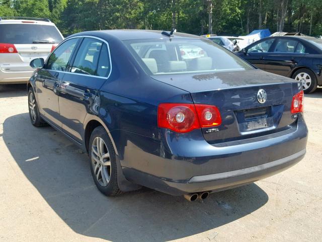 3VWDF71K06M658302 - 2006 VOLKSWAGEN JETTA 2.5L BLUE photo 3