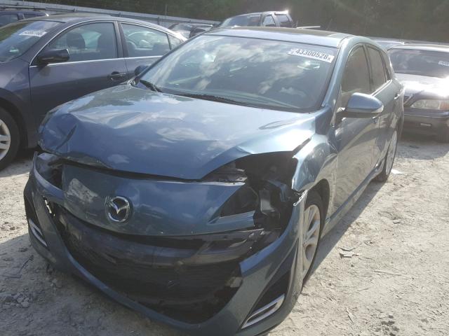 JM1BL1H57A1108505 - 2010 MAZDA 3 S BLUE photo 2