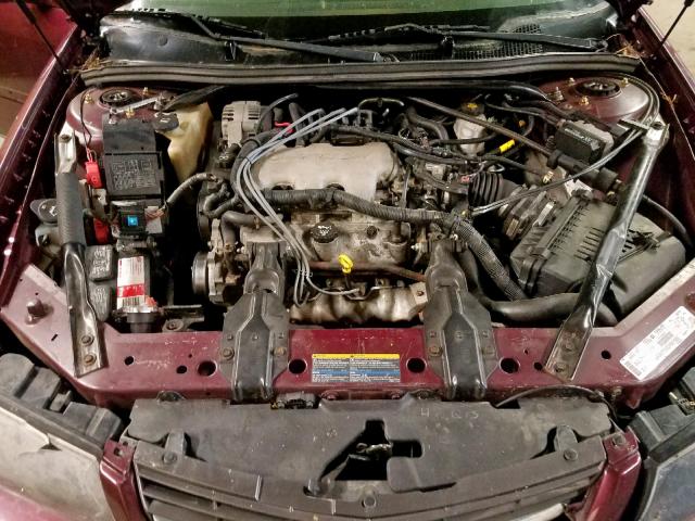 2G1WF52E639274143 - 2003 CHEVROLET IMPALA BURGUNDY photo 7