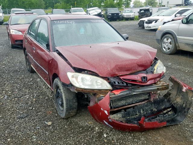 2HGES16305H041367 - 2005 HONDA CIVIC DX V RED photo 1