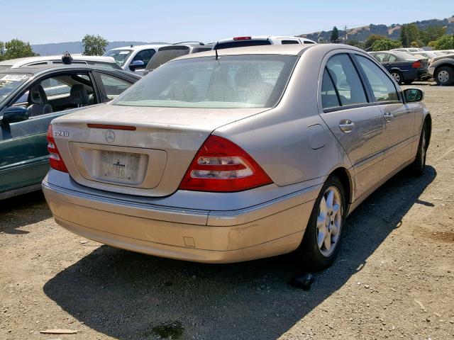 WDBRF61J91F080394 - 2001 MERCEDES-BENZ C 240 BROWN photo 4