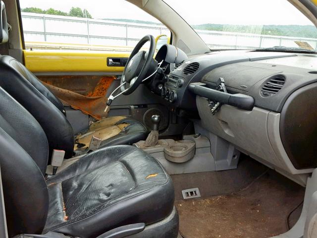 3VWBP21C93M421447 - 2003 VOLKSWAGEN NEW BEETLE YELLOW photo 5