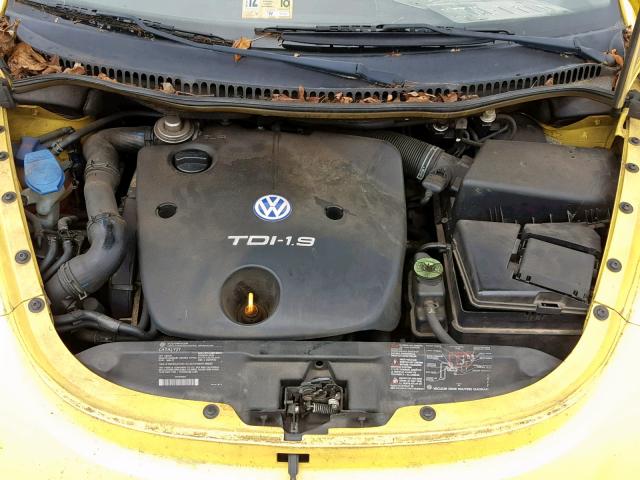 3VWBP21C93M421447 - 2003 VOLKSWAGEN NEW BEETLE YELLOW photo 7