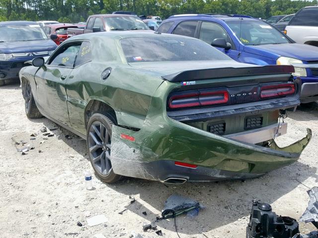 2C3CDZAG0KH616608 - 2019 DODGE CHALLENGER GREEN photo 3