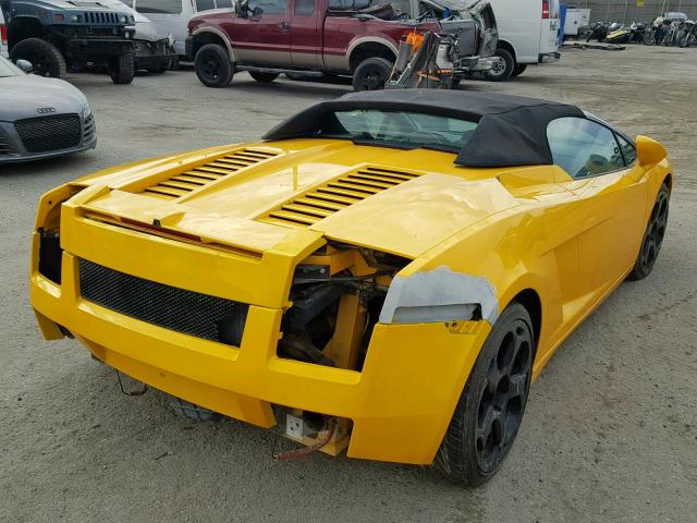 ZHWGU22T86LA03848 - 2006 LAMBORGHINI GALLARDO S YELLOW photo 4