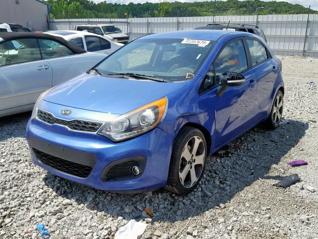 KNADN5A32C6082742 - 2012 KIA RIO EX BLUE photo 2