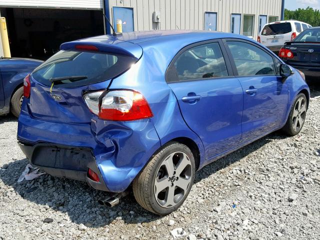 KNADN5A32C6082742 - 2012 KIA RIO EX BLUE photo 4