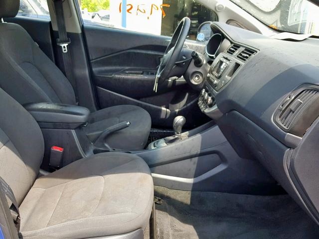 KNADN5A32C6082742 - 2012 KIA RIO EX BLUE photo 5