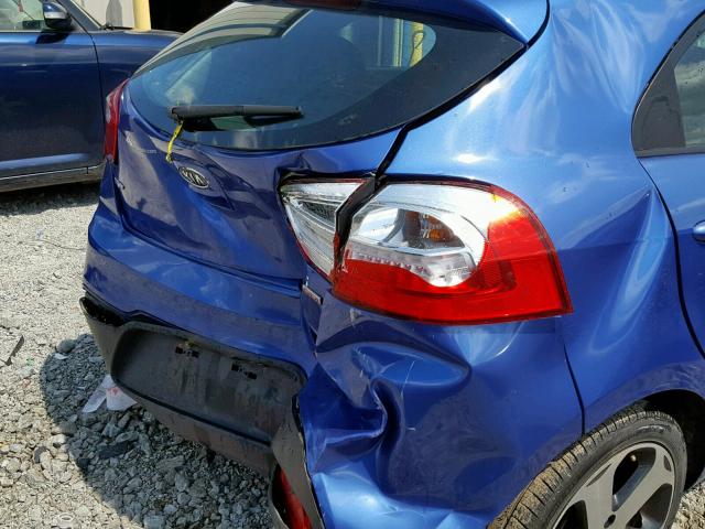 KNADN5A32C6082742 - 2012 KIA RIO EX BLUE photo 9