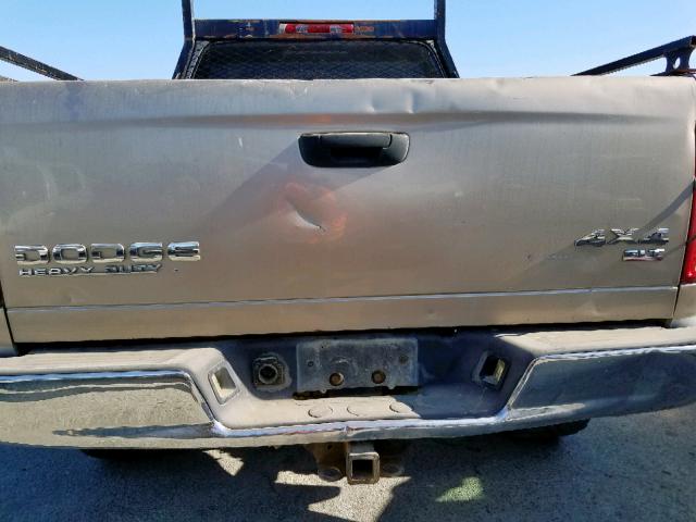 3D7KU28D53G826347 - 2003 DODGE RAM 2500 S ოქროსფერი ფოტო 9