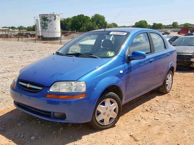 KL1TD56656B551409 - 2006 CHEVROLET AVEO BASE Mavi foto 2