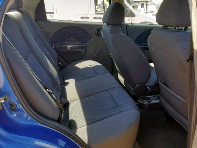 KL1TD56656B551409 - 2006 CHEVROLET AVEO BASE Mavi foto 6