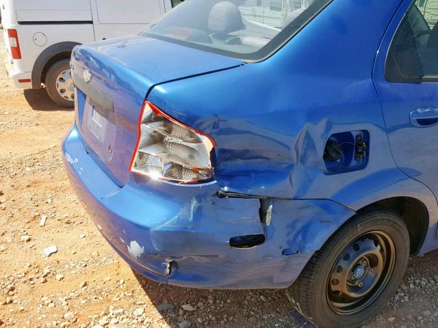 KL1TD56656B551409 - 2006 CHEVROLET AVEO BASE Mavi foto 9