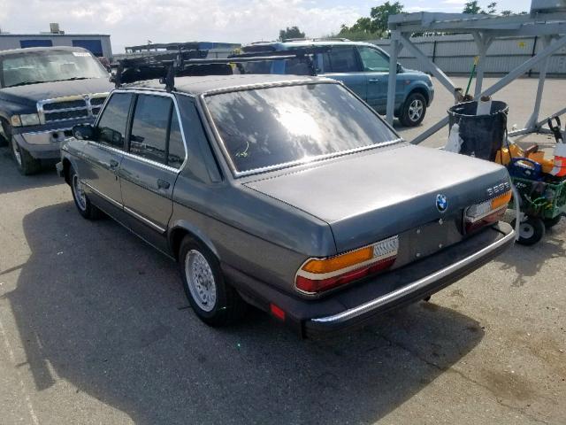 WBADK8303G9705366 - 1986 BMW 528 E AUTO CHARCOAL photo 3