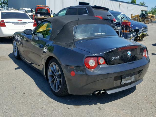 4USBT33505LS57832 - 2005 BMW Z4 2.5 BLACK photo 3