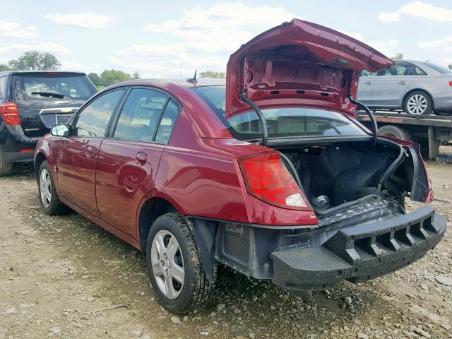 1G8AZ55FX7Z134812 - 2007 SATURN ION LEVEL RED photo 3