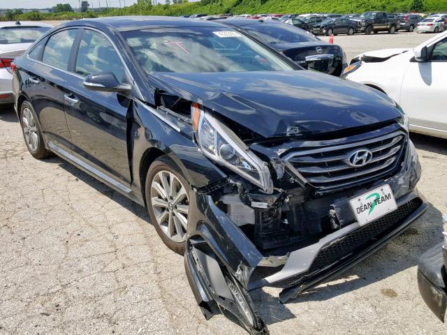 5NPE34AF0GH299235 - 2016 HYUNDAI SONATA SPO BLACK photo 1