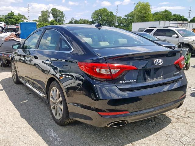 5NPE34AF0GH299235 - 2016 HYUNDAI SONATA SPO BLACK photo 3