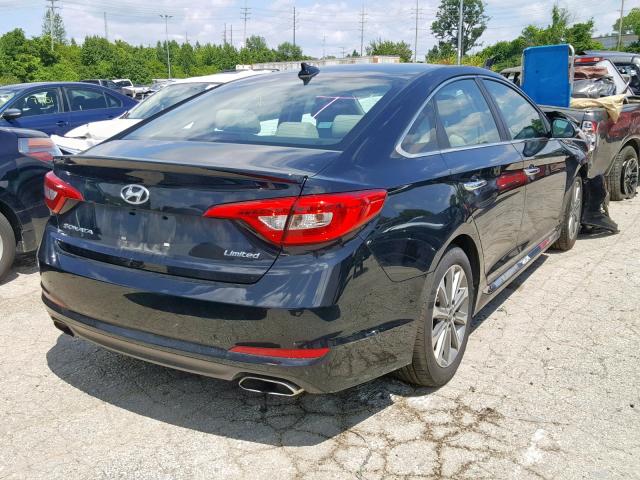 5NPE34AF0GH299235 - 2016 HYUNDAI SONATA SPO BLACK photo 4