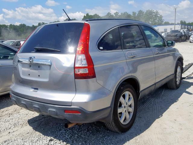 JHLRE48727C016830 - 2007 HONDA CR-V EXL SILVER photo 4