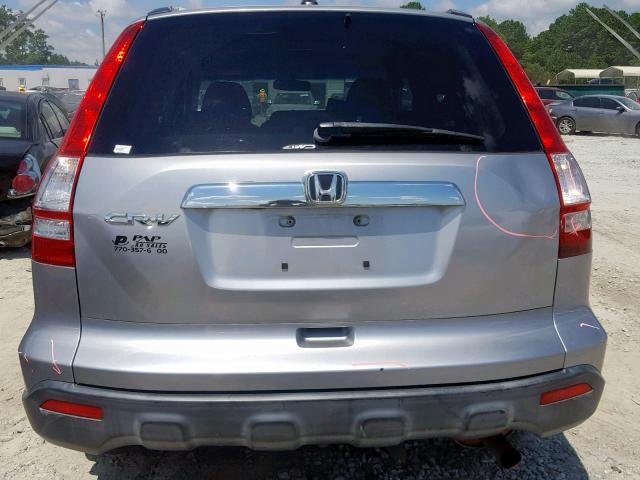 JHLRE48727C016830 - 2007 HONDA CR-V EXL SILVER photo 9