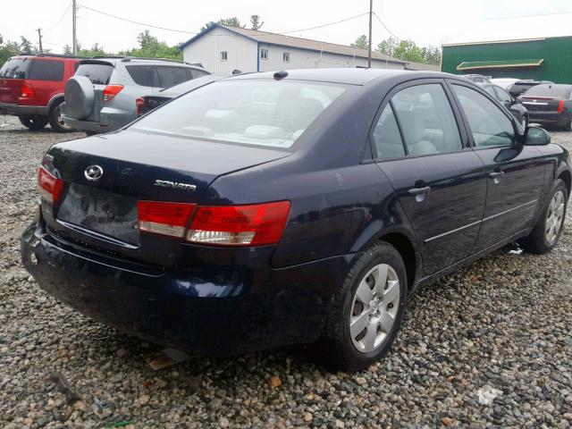 5NPET46C08H387198 - 2008 HYUNDAI SONATA GLS BLUE photo 4