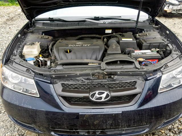 5NPET46C08H387198 - 2008 HYUNDAI SONATA GLS BLUE photo 7