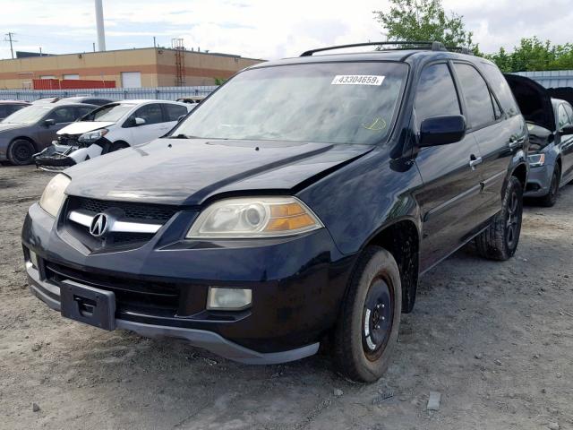 2HNYD18995H002987 - 2005 ACURA MDX TOURIN BLACK photo 2