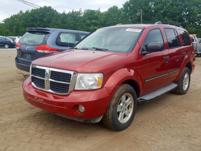 1D8HB48N18F144865 - 2008 DODGE DURANGO SL RED photo 2