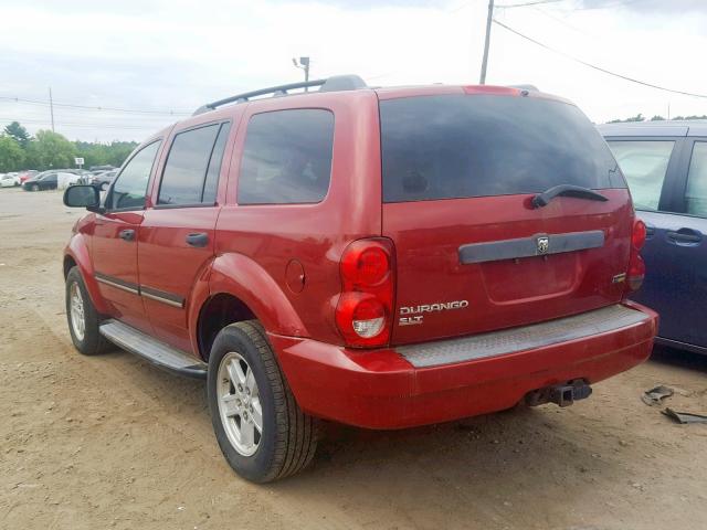 1D8HB48N18F144865 - 2008 DODGE DURANGO SL RED photo 3