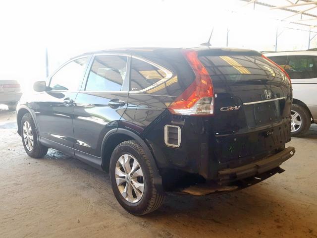 5J6RM3H75CL023642 - 2012 HONDA CR-V EXL BLACK photo 3