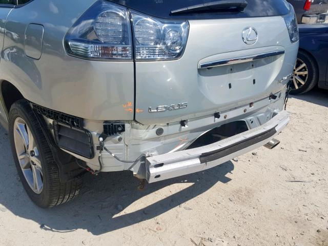 JTJHW31U072035962 - 2007 LEXUS RX 400H GRAY photo 9