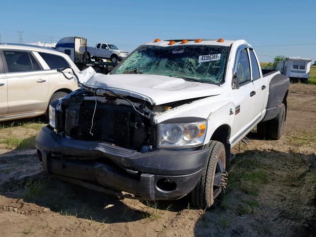 3D7MX48L99G532591 - 2009 DODGE RAM 3500 WHITE photo 2