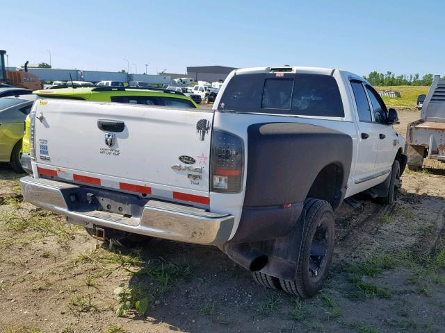 3D7MX48L99G532591 - 2009 DODGE RAM 3500 WHITE photo 4