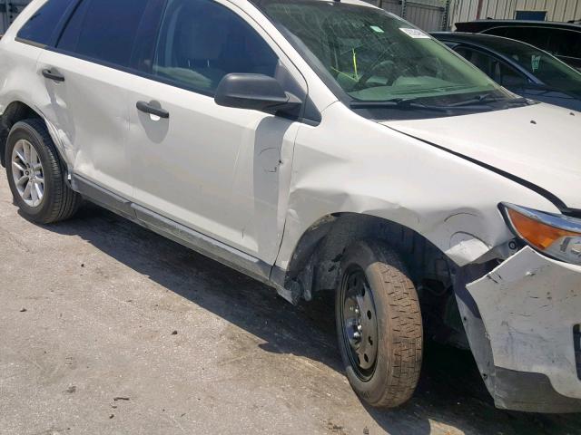 2FMDK3GC9DBA83134 - 2013 FORD EDGE SE WHITE photo 9