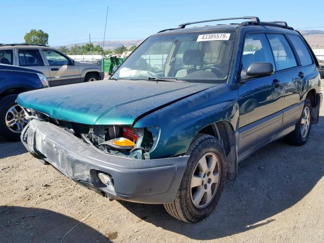 JF1SF6353WH773871 - 1998 SUBARU FORESTER L GREEN photo 2