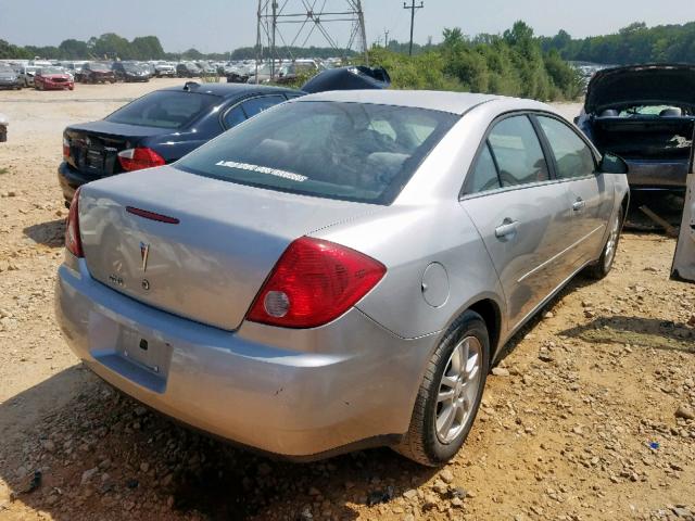 1G2ZF55B764141005 - 2006 PONTIAC G6 SE SILVER photo 4