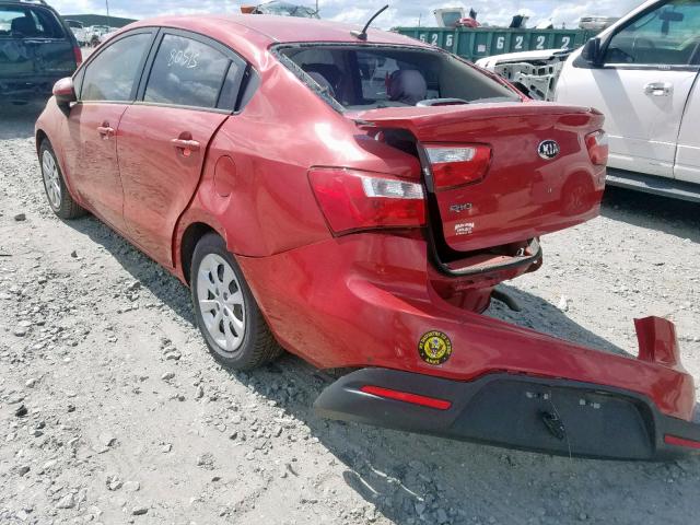 KNADM4A35D6200328 - 2013 KIA RIO LX RED photo 3