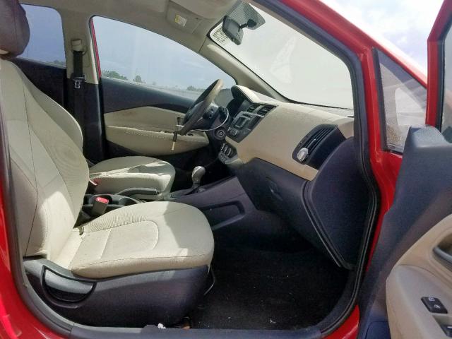 KNADM4A35D6200328 - 2013 KIA RIO LX RED photo 5