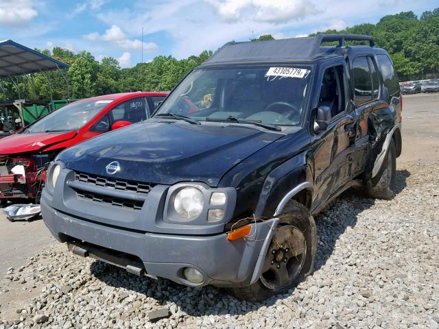 5N1ED28T03C700099 - 2003 NISSAN XTERRA XE BLACK photo 2