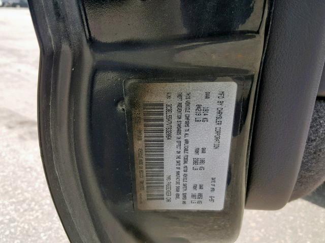 3C3EL55H7VT632064 - 1997 CHRYSLER SEBRING JX BLACK photo 10