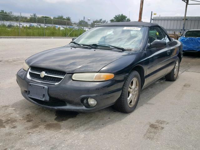 3C3EL55H7VT632064 - 1997 CHRYSLER SEBRING JX BLACK photo 2